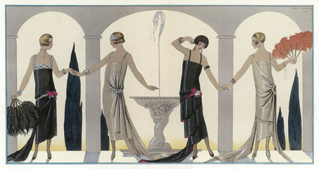 Evening Dresses - Worth. Date: 1924