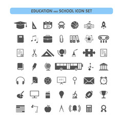 School and education icon set