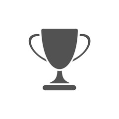 Trophy icon on white background