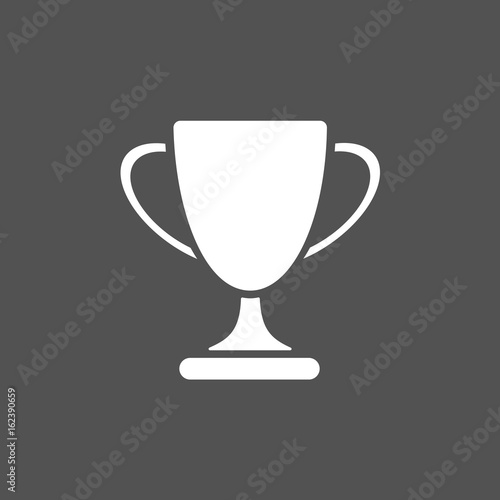"Trophy icon on black background" Stock image and royalty-free vector