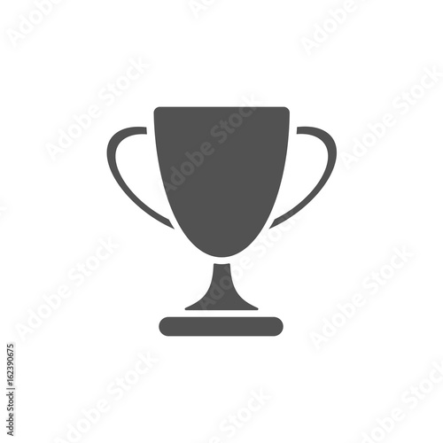 "Trophy icon on white background" Stock image and royalty-free vector