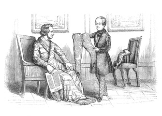 Child labour in a tailor. Date: 1841