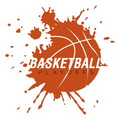 Fototapeta premium Isolated basketball emblem