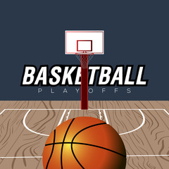 Basketball field illustration