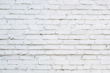 White brick wall background. Brick wall texture for design.