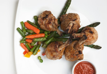 dishes of roast meat