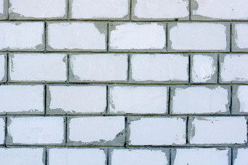 Obraz premium White brick wall background texture for design.