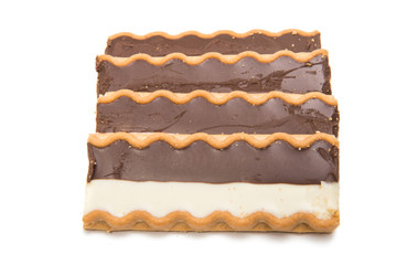 Biscuits with chocolate milk filling