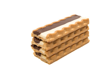 Biscuits with chocolate milk filling