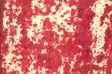 Rusty metal painted old surface for design. Metal texture or background.