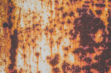 Rusty metal painted old surface for design. Metal texture or background.