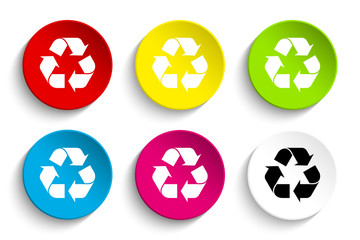 Recycle symbol on buttons