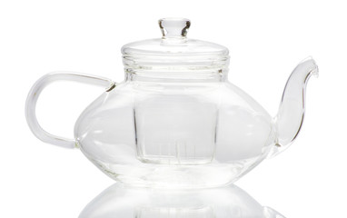 Tea being poured into glass