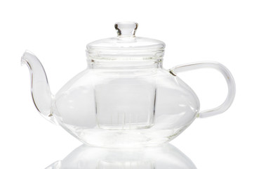 Tea being poured into glass