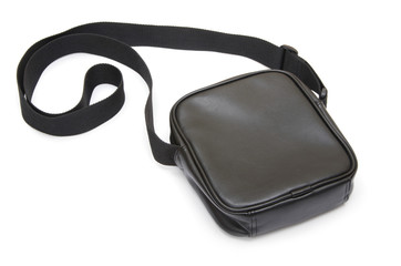 Naklejka premium modern leather men bag isolated
