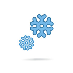 Snowflakes flat icon