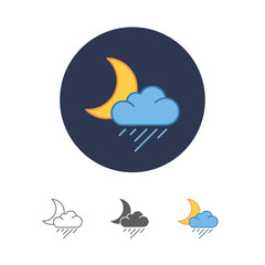 Fototapeta premium Moon and raind cloud