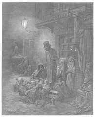 Houdsditch - Slums - 1870. Date: 1870