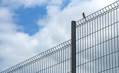 Cl&ocirc;ture de panneaux grillag&eacute;s