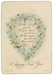 New Year Card 1880. Date: circa 1880