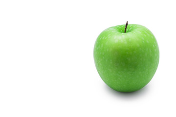 Green apple, isolated on white background.