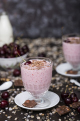 Fresh cherry milkshake