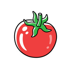 Red tomato vector isolated.
