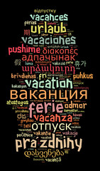 Word Vacation in different languages
