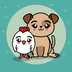 Cute and lovely animals cartoon vector illustration graphic design