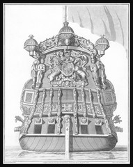 Stern of Warship. Date: late 18th century