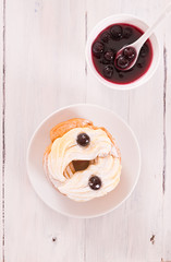 Zeppole with pastry cream.