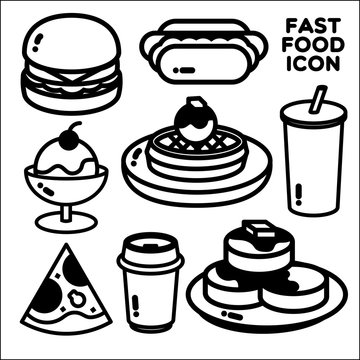 FAST FOOD ICON
Popular menu from restaurant are generated as an icon. 