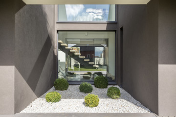 Modern niche with big window