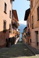 Fototapeta na wymiar Street in Cannobio, Lake Maggiore, Piedmont Italy 