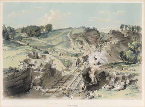 Blasting Rocks  Linslade. Date: 1837