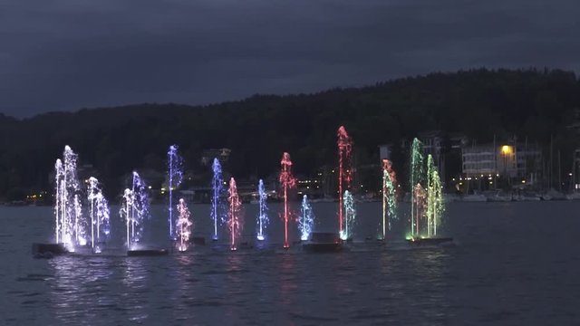 Water fountain in Velden am Worthersee