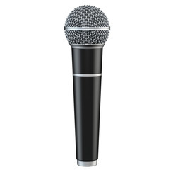Microphone isolated on white background 3D render