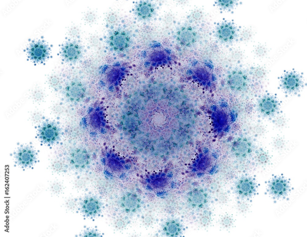 Poster lacy colorful clockwork pattern. digital fractal art design. abstract design of sacred symbols signs