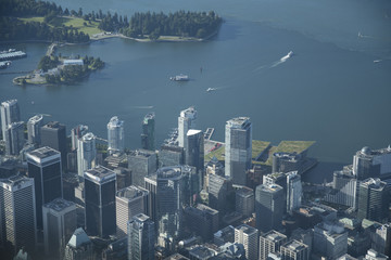 Vancouver ville centre vue avion stanley park coal harbor canada 150