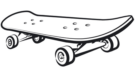 illustration of skateboard - obrazy, fototapety, plakaty