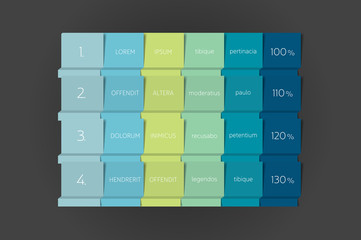 Table, schedule design template. Vector banner.