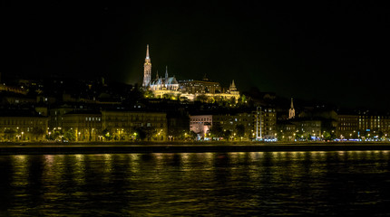 Fototapeta na wymiar Matthias Church in Budapest at night
