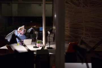 young designers in the night office