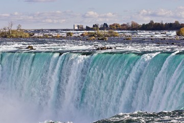 Beautiful image with amazing powerful Niagara waterfall