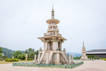 The stone pagoda Dabotap at Gyeongju National Museum in Gyeongsangbuk-do, South Korea - Tour destination