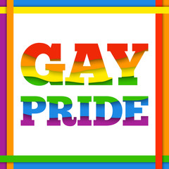 Gay Pride rainbow colorful abstract background with paper layers. Vector illustration in LGBT flag colors. Symbol of peace and tolerance. Modern template for Pride Month, parade, special events