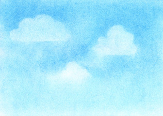 Dry pastel drawn blue sky background - 162410288