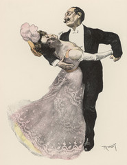 German Couple Dancing. Date: 1908