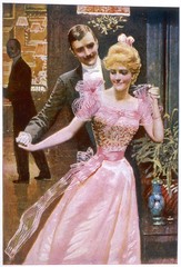 Fototapeta premium A Couple Dancing - 1898. Date: 1898