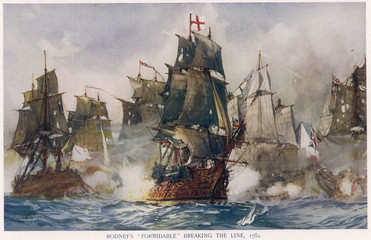 Naval Battle 1782. Date: 12 April 1782